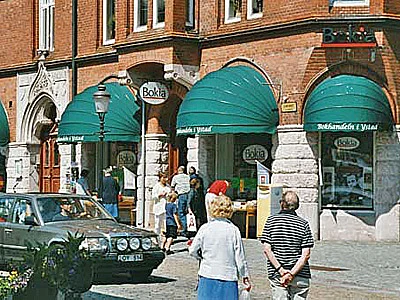 Südschweden Ystad Buchhandlung außen