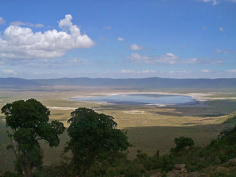 Tansania Ngorongoro Totale von oben