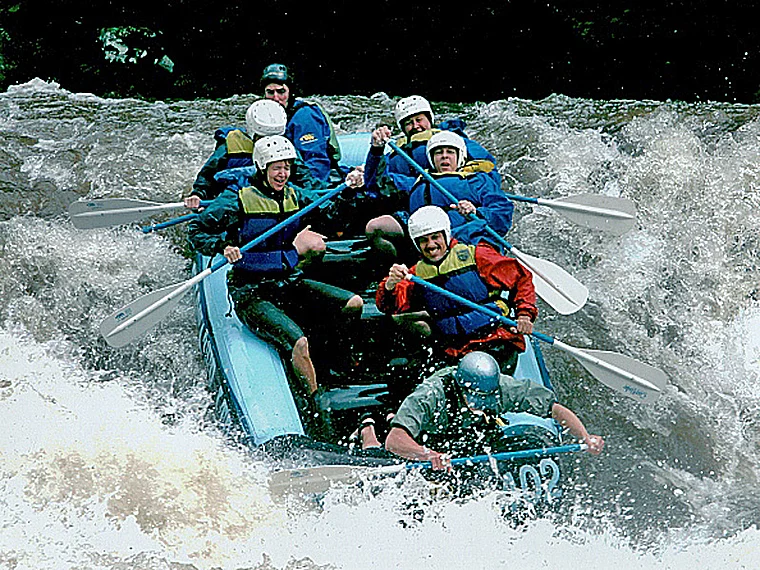 South Carolina Blue Ridge Mountains Wildwasser Rafting nah