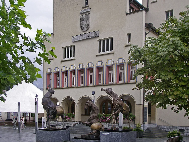 Liechtenstein Vaduz Rathaus außen