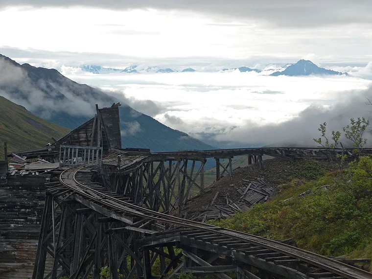 Alaska Independence Mine Bergwerksbahn Trasse