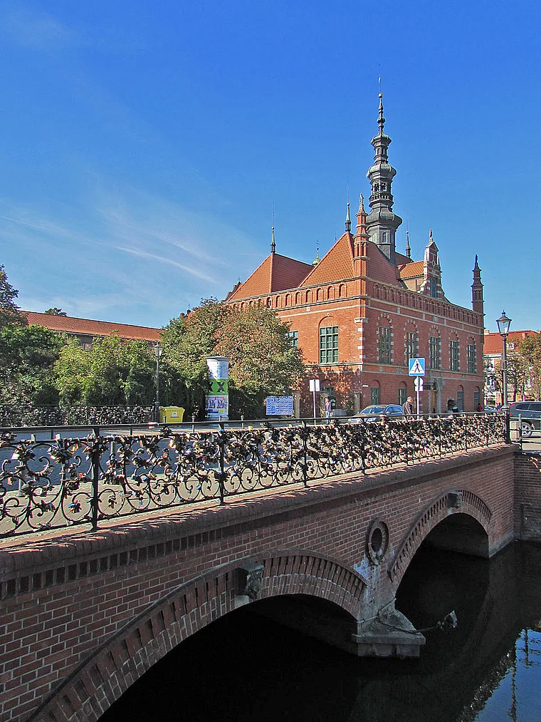 Danzig Liebesbrücke und Altstädtisches Rathaus