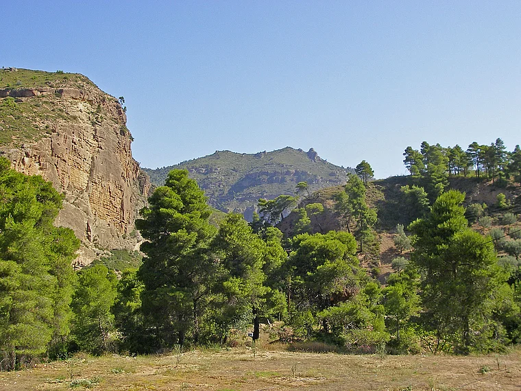 Peloponnes Zahnradbahn Ausblick auf Landschaft