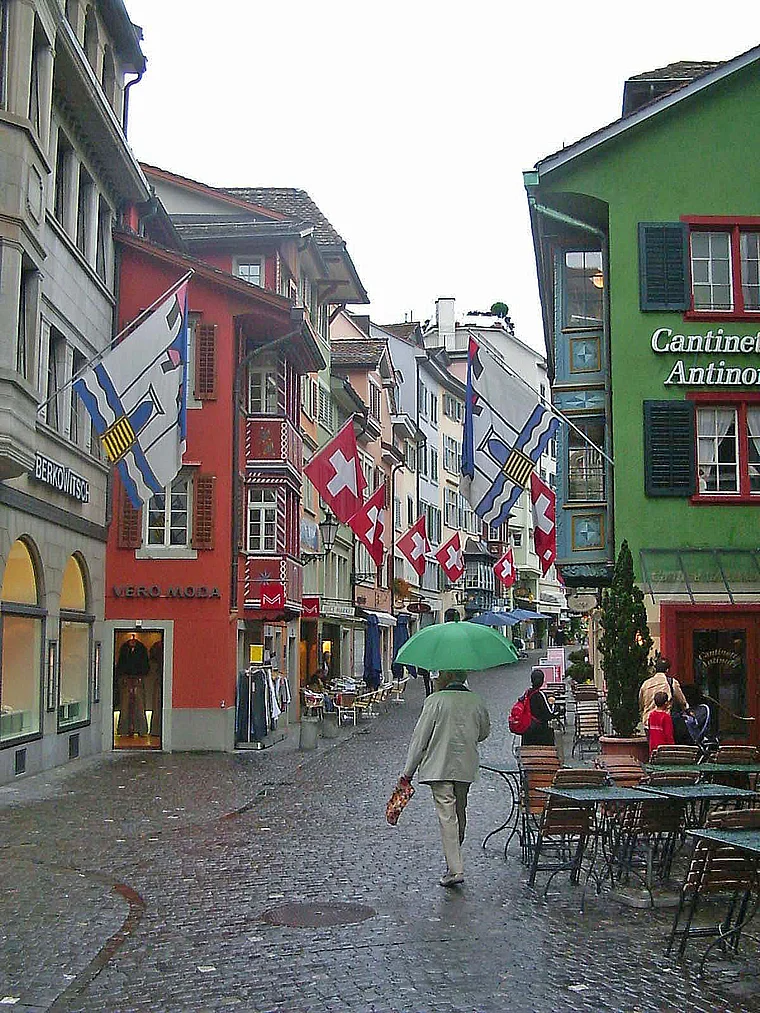 Zürich Altstadt Regen