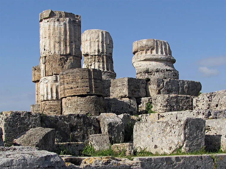 Paestum Forum Säulen