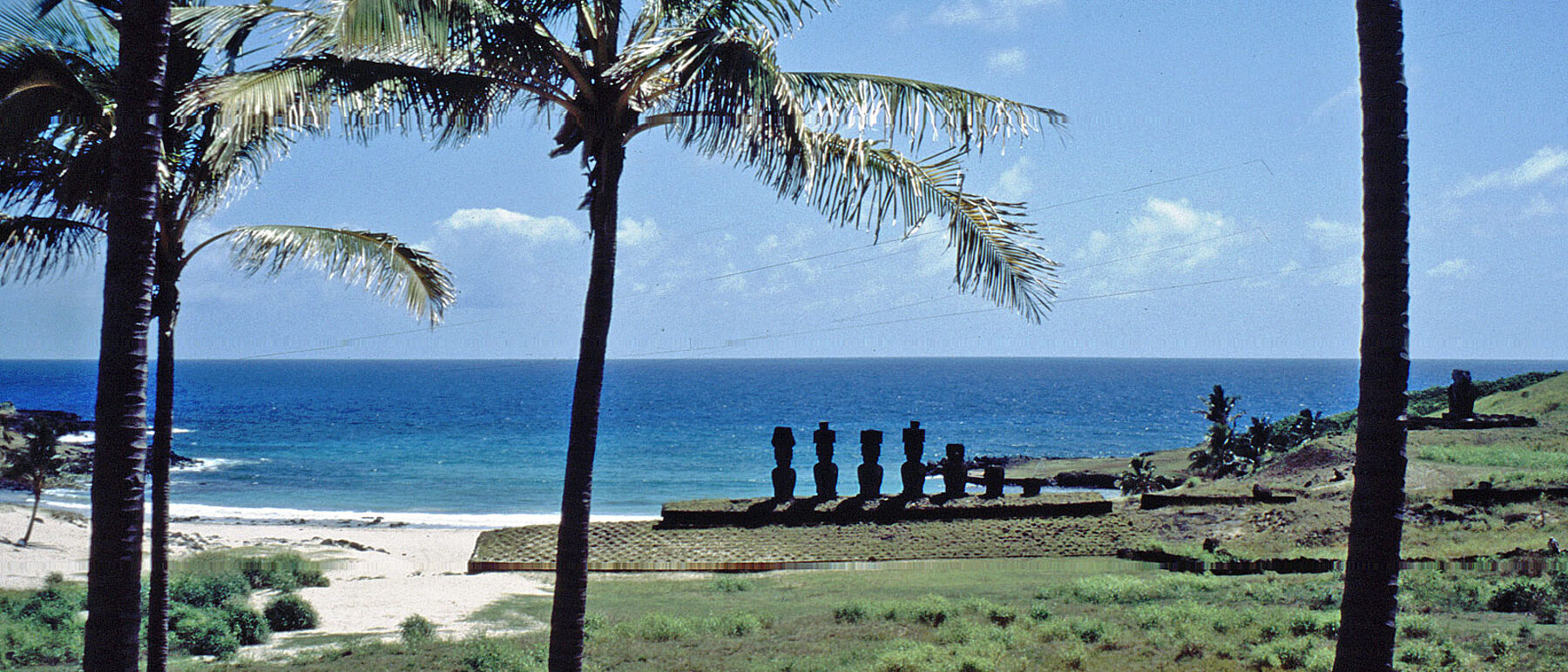 Osterinsel Anakena Ahu Nau Nau