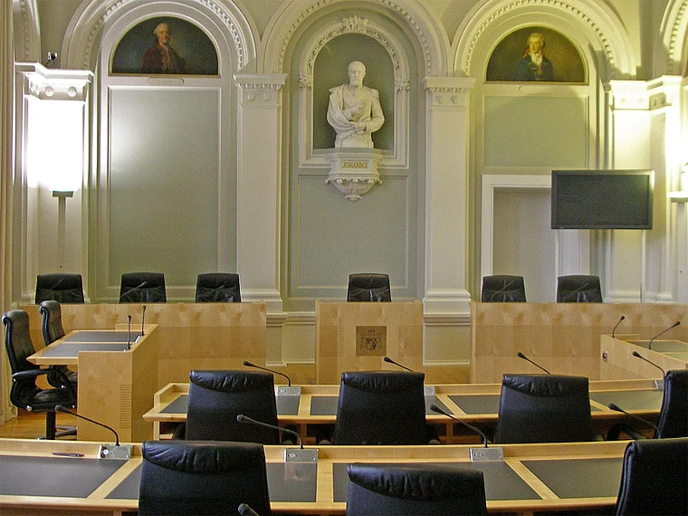 Liechtenstein Vaduz Landtag innen