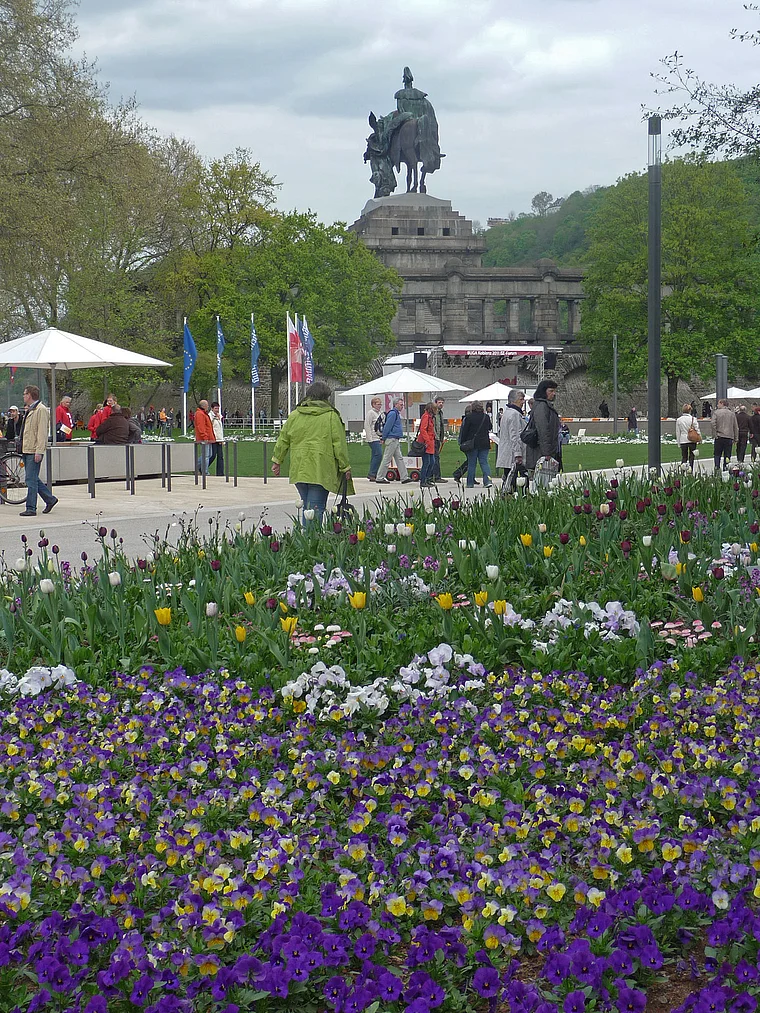Koblenz Bundesgartenschau Deutsches Eck Blumenbeet