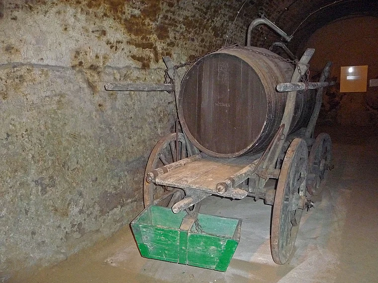 Weinviertel Retz Weinkeller  historischer Karren