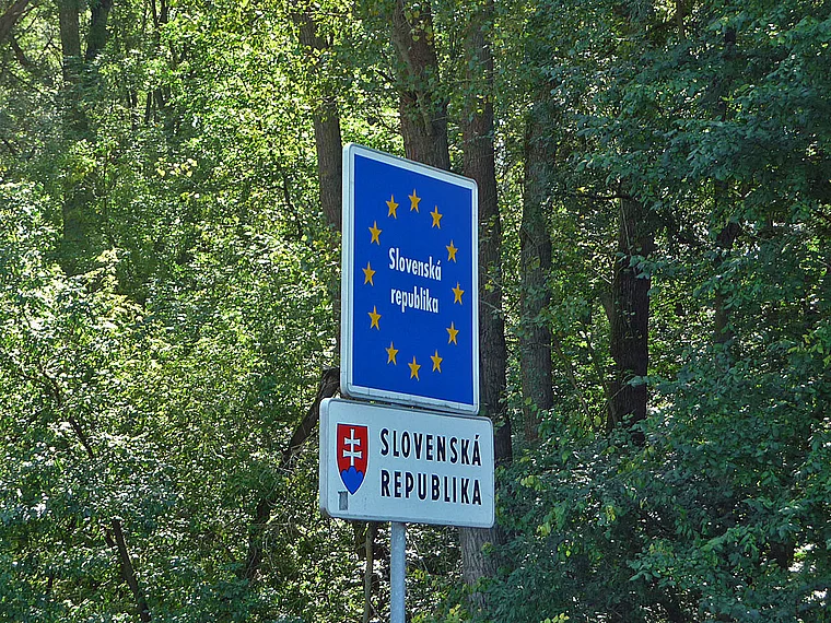 Weinviertel Hohenau Grenzschild Slowakei