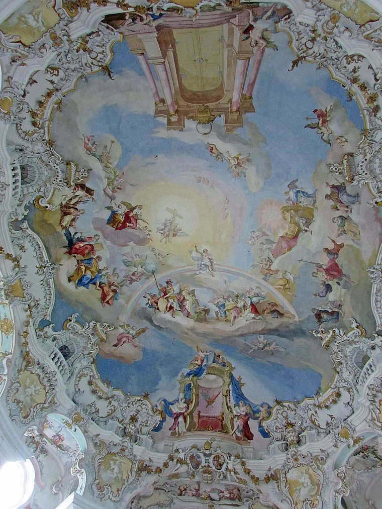 Steingaden Wieskirche Deckenmalerei