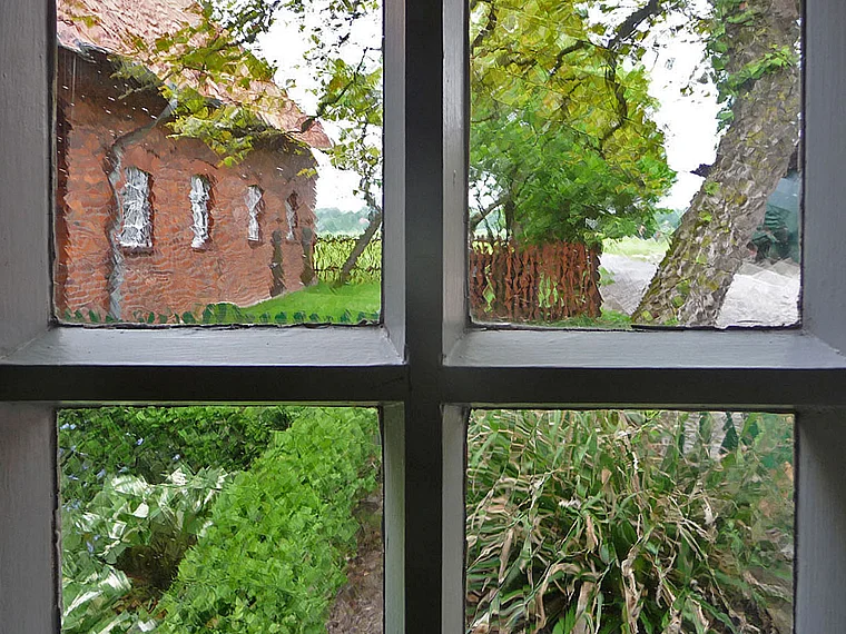 Wiedensahl Wilhelm Busch Museum Blick aus Fenster