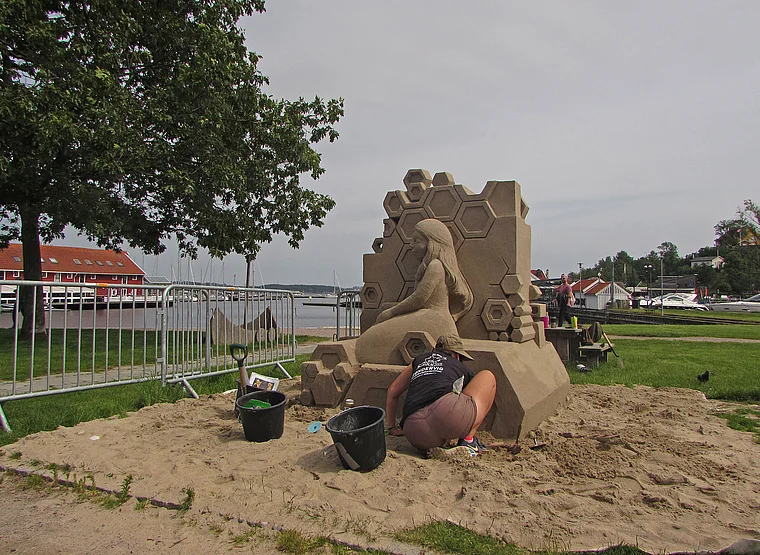 Kiristiansand Skulpturen aus Sand