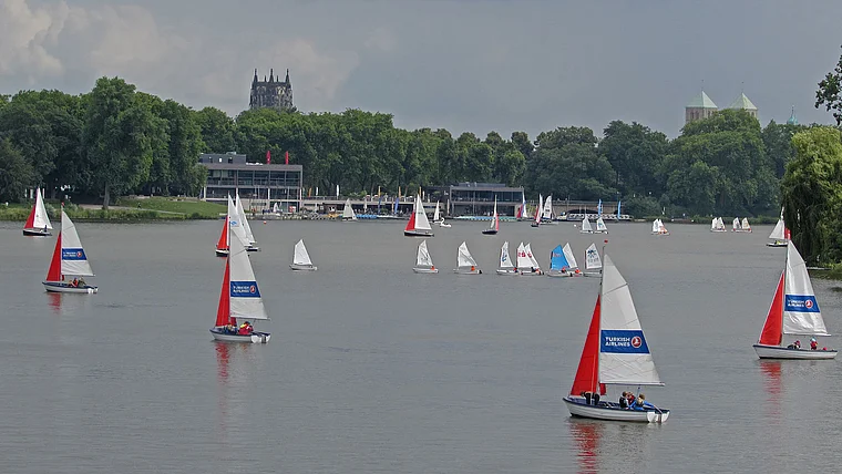 Münster Aasee Segelboote