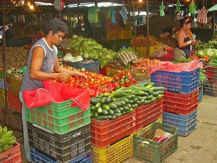Venezuela Markt mit Gemüseständen