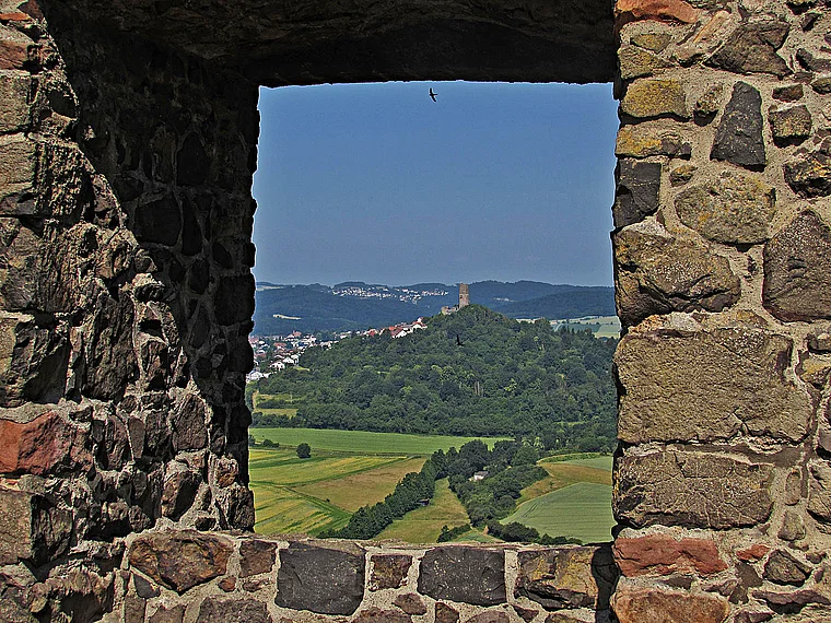 Wettenberg Burg Gleiberg Blick auf Vetzberg