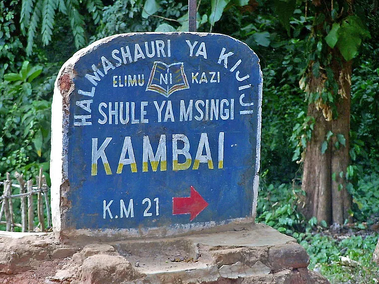 Tansania Schild Schule Ya Msingi