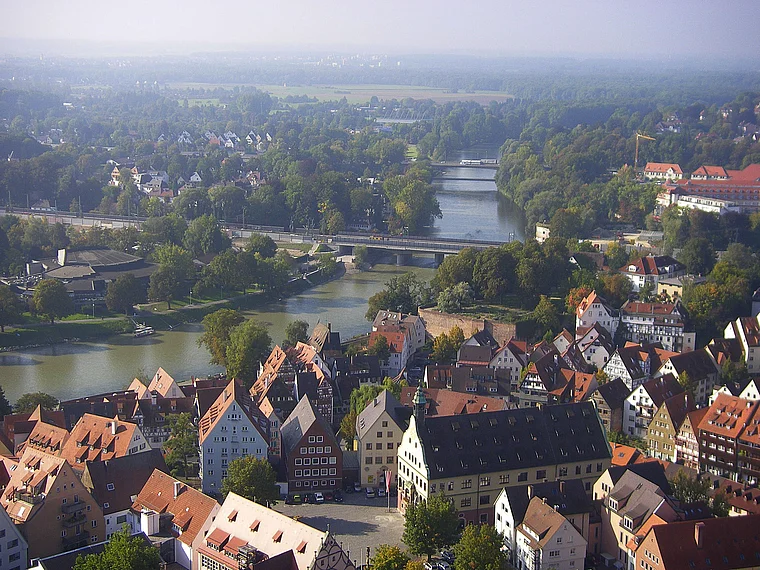Ulm Münster Ausblick auf Donau
