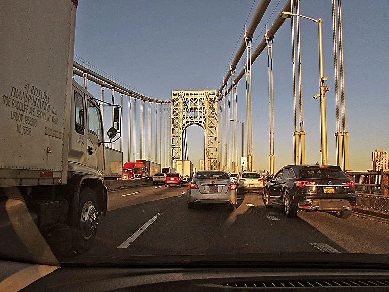 New York auf der George Washington Bridge