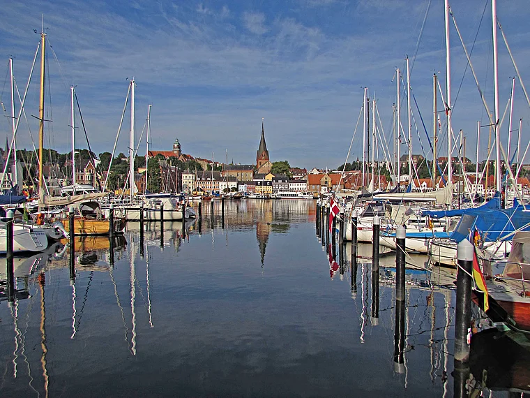 Flensburg Hafen Blick von Osten