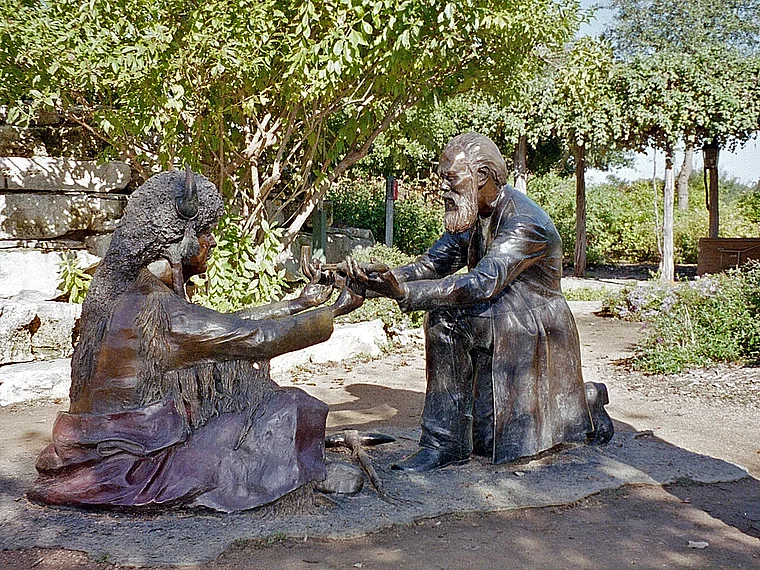 Texas Fredricksburg Denkmal Meusebach und Santa Anna