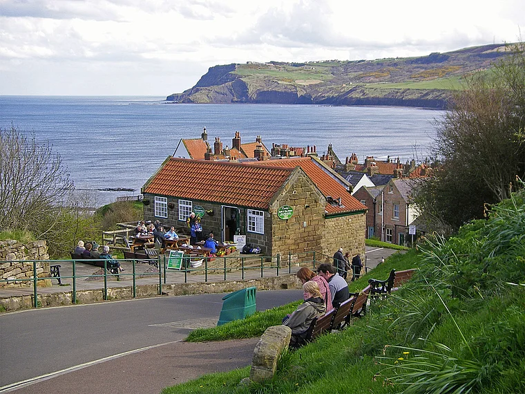 Yorkshire Robin Hood's Bay Totale von oben