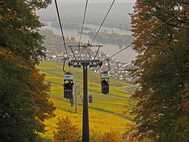 Rüdesheim in der Seilbahn
