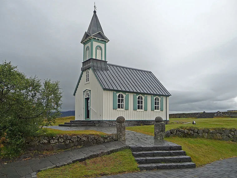 Island Thingvellir Kirche außen
