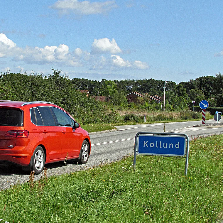 Kollund Dänemark Ortsschild