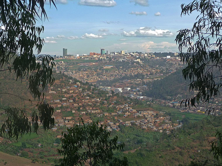 Ruanda Kigali Totale von fern