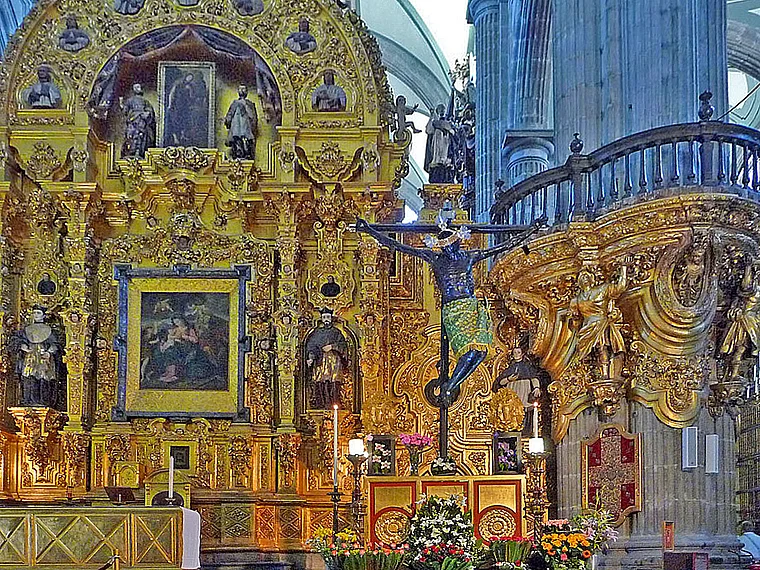 Mexico City Kathedrale goldener Altar