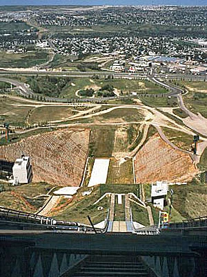 Calgary Olympia Schanze Blick nach unten
