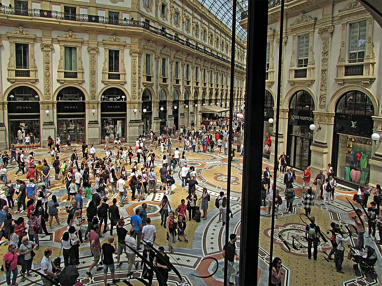 Mailand Galleria Blick aus Obergeschoss