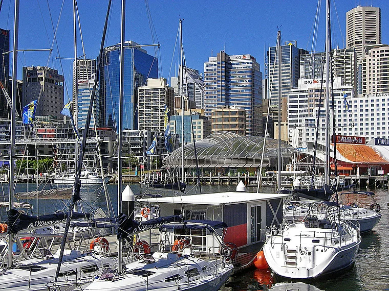 Sydney Darlin Harbour mit Yachten