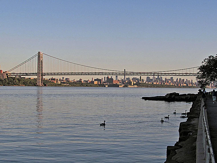 New York Hudson River George Washington Bridge