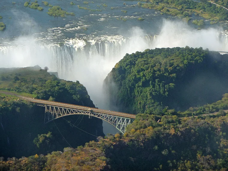 Victoria Falls Victoriafälle aus der Luft