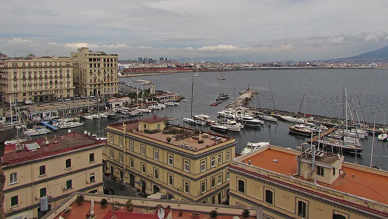 Neapel Castel dell'Ovo Ausblick zur Stadt