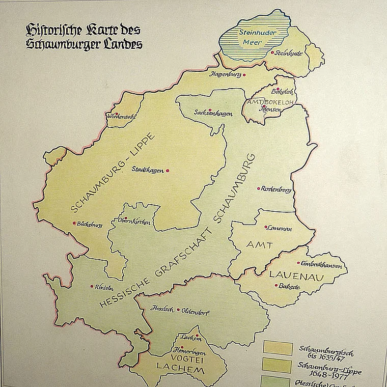 Schaumburg-Lippe historische Landkarte