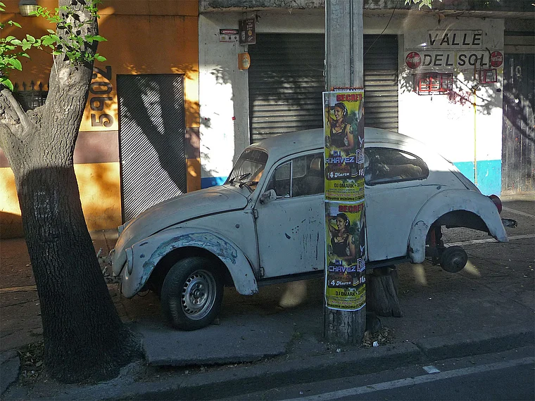 Mexico City VW Käfer Wrack
