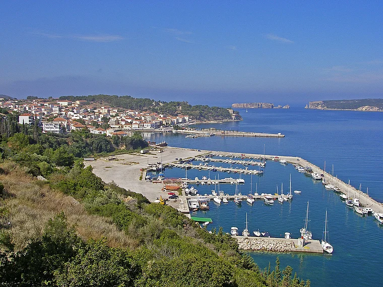 Peloponnes Pylos Totale von oben