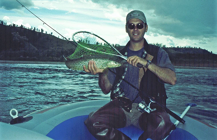 Montana Missouri River Angler mit Forelle