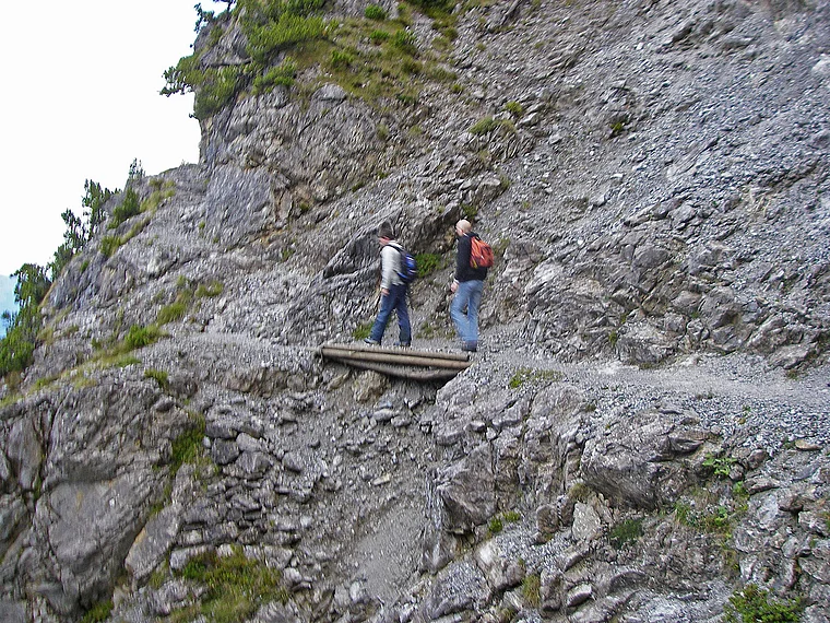 Liechtenstein Wanderer auf Fürstensteig