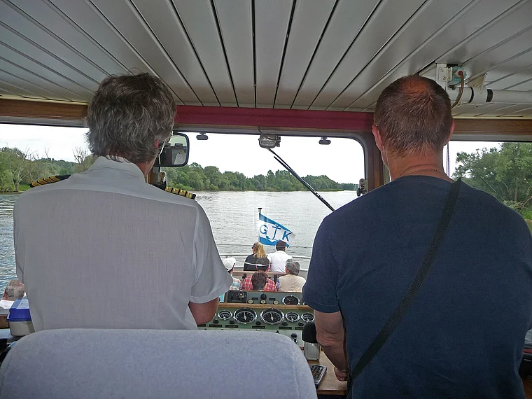 Schiff Regensburg Kommandobrücke von hinten