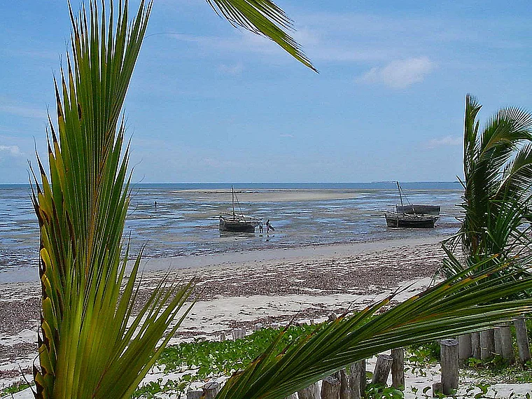 Tansania Bagamoyo Strand mit Booten