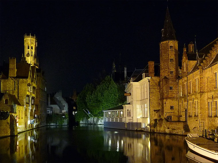 Brügge Rozenhoedkaai Nacht