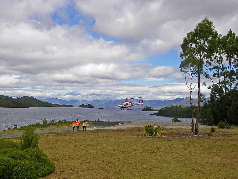 Tasmanien Lake Peddar Rettungshubschrauber