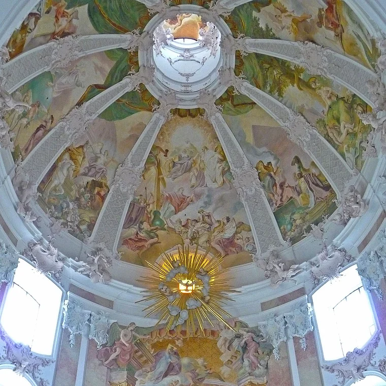 Friedberg Bayern Wallfahrtskirche Deckengemälde