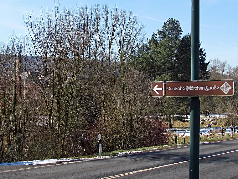 Deutsche Märchenstraße Hinweisschild