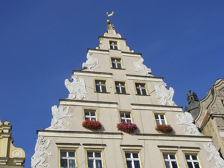 Breslau Haus unter den Greifen Giebel