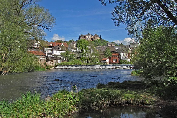 Marburg Altstadt von fern